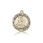 Scapular Medal, 14 Karat Gold - 14 KT Yellow Gold