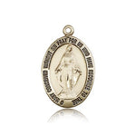 Miraculous Medal, 14 Karat Gold - 14 KT Yellow Gold