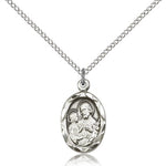 St. Joseph Medal, Sterling Silver - 18&quot; 1.2mm Sterling Silver Chain + Clasp
