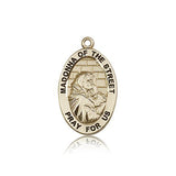 Madonna of the Street Medal, 14 Karat Gold - 14 KT Yellow Gold