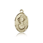 Our Lady of Medugorje Medal, 14 Karat Gold - 14 KT Yellow Gold