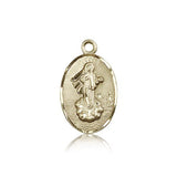 Our Lady of Medugorje Medal, 14 Karat Gold - 14 KT Yellow Gold
