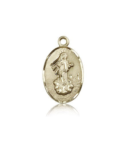 Our Lady of Medugorje Medal, 14 Karat Gold - 14 KT Yellow Gold