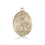 St. Eustachius Medal, 14 Karat Gold, Large - 14 KT Yellow Gold