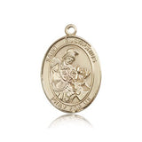 St. Eustachius Medal, 14 Karat Gold, Large - 14 KT Yellow Gold