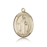 St. Justin Medal, 14 Karat Gold, Large - 14 KT Yellow Gold