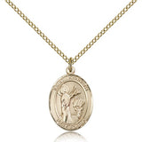 St. Kenneth Medal, Gold Filled, Medium - Gold-tone