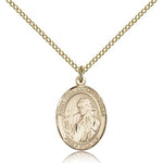 St. Finnian of Clonard Medal, Gold Filled, Medium - Gold-tone