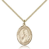 St. Finnian of Clonard Medal, Gold Filled, Medium - Gold-tone