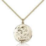 Holy Family Medal, Gold Filled - Gold-tone
