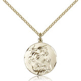 Holy Family Medal, Gold Filled - Gold-tone