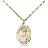 St. Thomas A Becket Medal, Gold Filled, Medium - Gold-tone