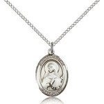 St. Dorothy Medal, Sterling Silver, Medium - 18&quot; 1.2mm Sterling Silver Chain + Clasp