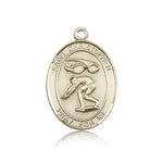 St. Christopher Swimming Medal, 14 Karat Gold, Large - 14 KT Yellow Gold