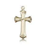 Cross Pendant, 14 Karat Gold - 14 KT Yellow Gold