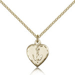 Heart Confirmation Medal, Gold Filled - Gold-tone