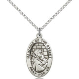 Madonna of the Street Medal, Sterling Silver - 18&quot; 1.2mm Sterling Silver Chain + Clasp