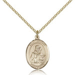 St. Isidore of Seville Medal, Gold Filled, Medium - Gold-tone