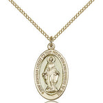 Miraculous Medal, Gold Filled - Gold-tone