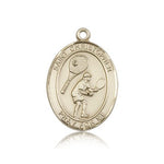 St. Christopher Tennis Medal, 14 Karat Gold, Large - 14 KT Yellow Gold