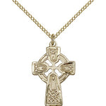 Celtic Cross Pendant, Gold Filled - Gold-tone