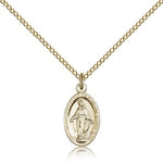 Miraculous Medal, Gold Filled - Gold-tone