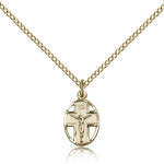 Crucifix Pendant, Gold Filled - Gold-tone