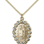 Our Lady of Guadalupe Medal, Gold Filled - Gold-tone