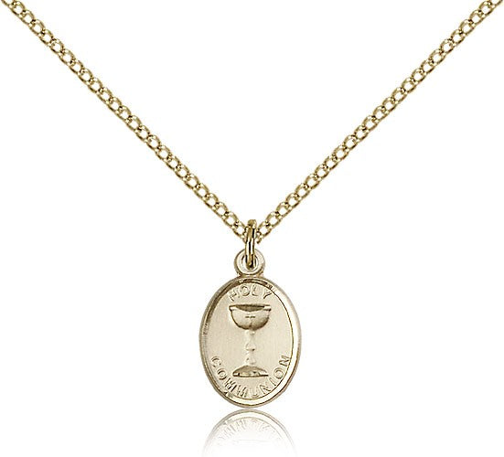Holy Communion Medal, Gold Filled - Gold-tone