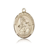 St. Gabriel the Archangel Medal, 14 Karat Gold, Large - 14 KT Yellow Gold
