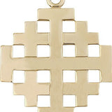 Jerusalem Cross Pendant, 14 Karat Gold - 14 KT Yellow Gold