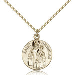 St. Nicholas Medal, Gold Filled - Gold-tone