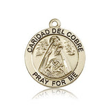 Caridad Del Cobre Medal, 14 Karat Gold - 14 KT Yellow Gold