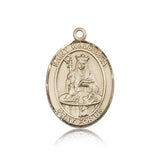 St. Walburga Medal, 14 Karat Gold, Large - 14 KT Yellow Gold