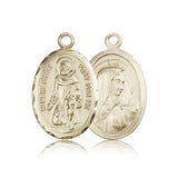 St. Peregrine Medal, 14 Karat Gold - 14 KT Yellow Gold