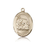 St. Joshua Medal, 14 Karat Gold, Large - 14 KT Yellow Gold