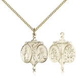 Novena Medal, Gold Filled - Gold-tone