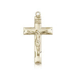 Crucifix Pendant, 14 Karat Gold - 14 KT Yellow Gold