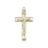 Crucifix Pendant, 14 Karat Gold - 14 KT Yellow Gold