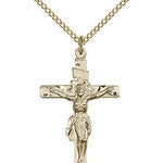 Crucifix Pendant, Gold Filled - Gold-tone