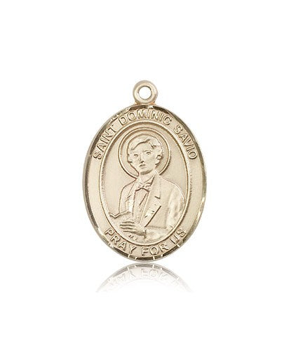 St. Dominic Savio Medal, 14 Karat Gold, Large - 14 KT Yellow Gold