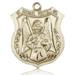 St. Michael the Archangel Medal, 14 Karat Gold - 14 KT Yellow Gold