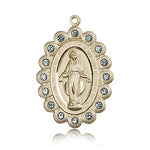 Miraculous Medal, 14 Karat Gold - 14 KT Yellow Gold