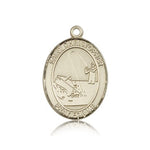 St. Christopher Fishing Medal, 14 Karat Gold, Large - 14 KT Yellow Gold