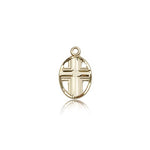 Cross Pendant, 14 Karat Gold - 14 KT Yellow Gold