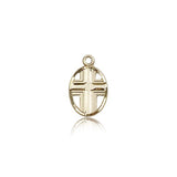 Cross Pendant, 14 Karat Gold - 14 KT Yellow Gold