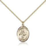 St. Sebastian Tennis Medal, Gold Filled, Medium - Gold-tone