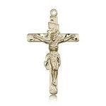 Crucifix Pendant, 14 Karat Gold - 14 KT Yellow Gold