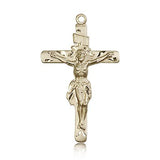 Crucifix Pendant, 14 Karat Gold - 14 KT Yellow Gold
