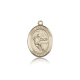 St. Christopher Hockey Medal, 14 Karat Gold, Medium - 14 KT Yellow Gold